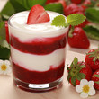 Joghurt mit Erdbeeren