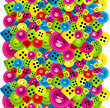 Vector: seamless background buttons seamless background buttons
