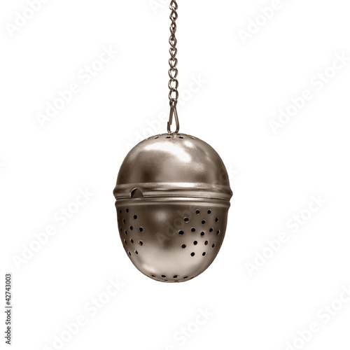 Photo: Tea infuser on white background Tea infuser on white background