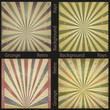 Vector grunge retro rays background set