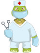Funny Turtle. Doctor.