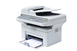 Grey computer printer isolated