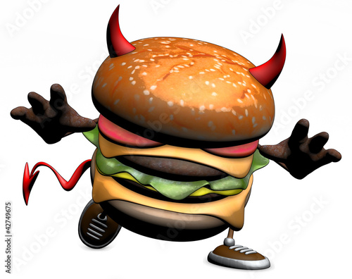 Illustration: Hamburger cartoon Hamburger cartoon