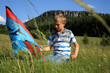 boy made kite