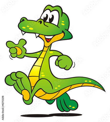 Illustration: Crocodile Running Crocodile Running