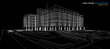 Wireframe of building
