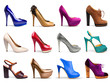 Multicolored female shoes