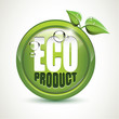 Vektor: Eco product - glossy icon Eco product - glossy icon