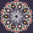 ornamental round lace pattern, circle background with many detai
