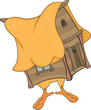 Vector: Hut on chicken legs cartoon Hut on chicken legs cartoon