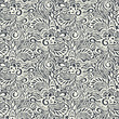 Seamless abstract curly floral pattern