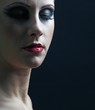 Face of a beautiful young woman with make-up