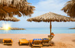 Wonderful solar beach in the Egypt.