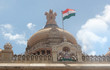 Indian national flag in tri color (orange, white & green) with a