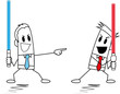 Square guys-Laser sword war