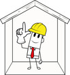 Square guy-construction