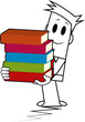 Square guy-book stack