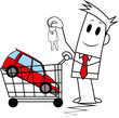 Square guy buying a car