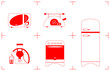 A Vector illustration of the household goods
