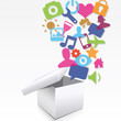 Vector: social media icon with box social media icon with box