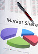 Photo: Marketing pie chart showing market share Marketing pie chart showing market share