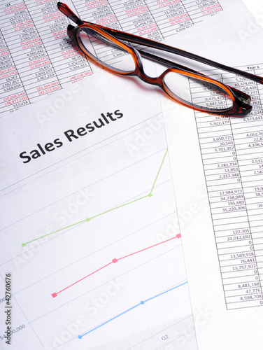 Photo: Business sales charts Business sales charts