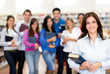 Teacher with a group of students