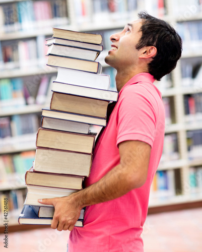 Photo: Student at the library Student at the library