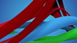 A seamlessly looping slowly revolving background animation.