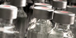 medicine bottles cluse-up 3d rendering