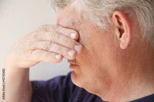 Photo: senior man getting emotional senior man getting emotional