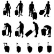 Vector: man with bag silhouette man with bag silhouette