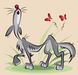 Vettoriale: gray wolf gray wolf