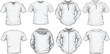men's shirts template in white