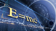PHYSICS, SCIENCE. ABSTRACT BACKGROUND. E=mc2