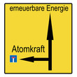 Straßenschild - erneuerbare Enerie