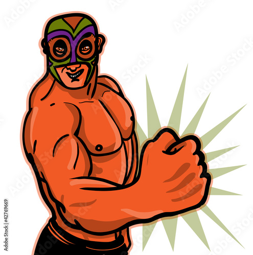 Vector: mexican masked fighter mexican masked fighter