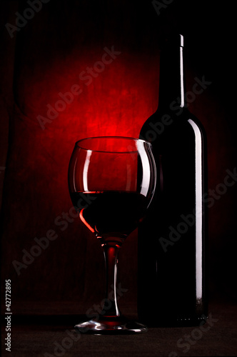 Photo: Wine Bottle With Glasses Wine Bottle With Glasses