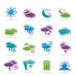 Weather and meteorology icons - vector icon set