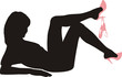 Sensual woman lying on her back