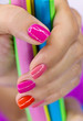 Hands with candy