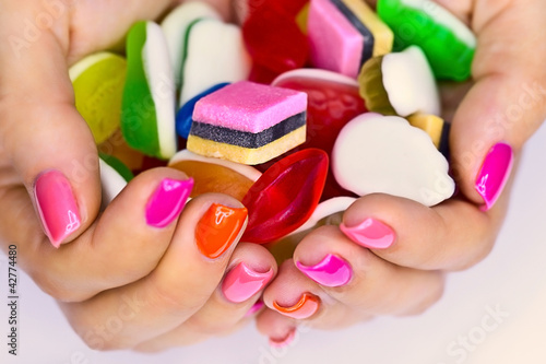 Photo: Candys in hands Candys in hands