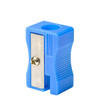 manual blue pencil sharpener, isolated on the white