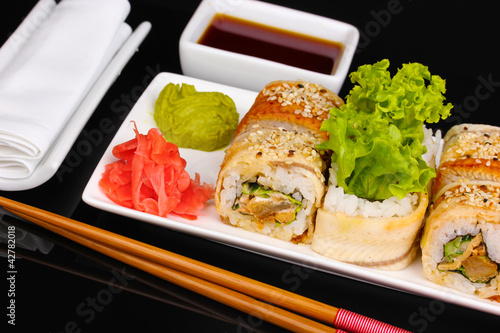Photo: Tasty rolls served Tasty rolls served