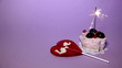 heart, cake,  cream, candle