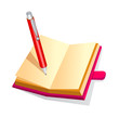vector icon diary and pen