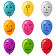 Balloon, set, smilies, eps10