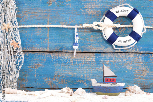 Photo: Welcome on Board - maritimer Hintergrund Welcome on Board - maritimer Hintergrund
