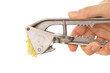 Foto: Garlic mincer in hand Garlic mincer in hand