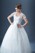 Beautiful bride in studio shooting